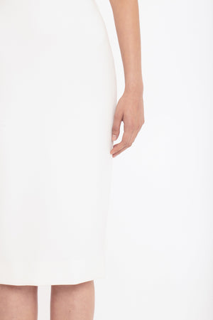 Fitted T-shirt Dress In Ivory