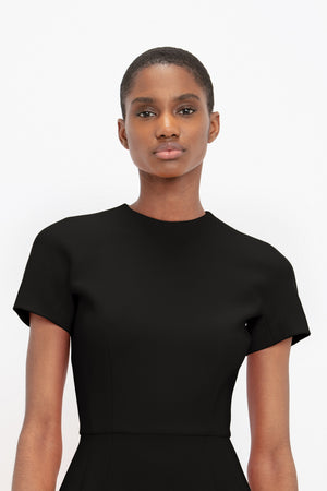 Fitted T-Shirt Dress In Black