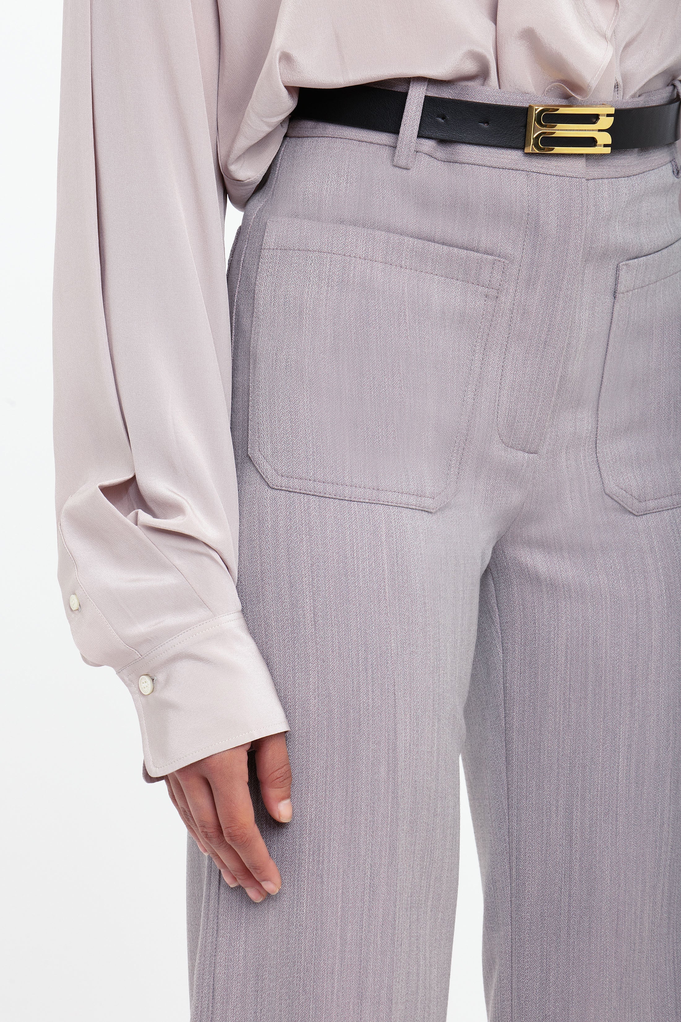 Alina High Waisted Trouser In Quartz