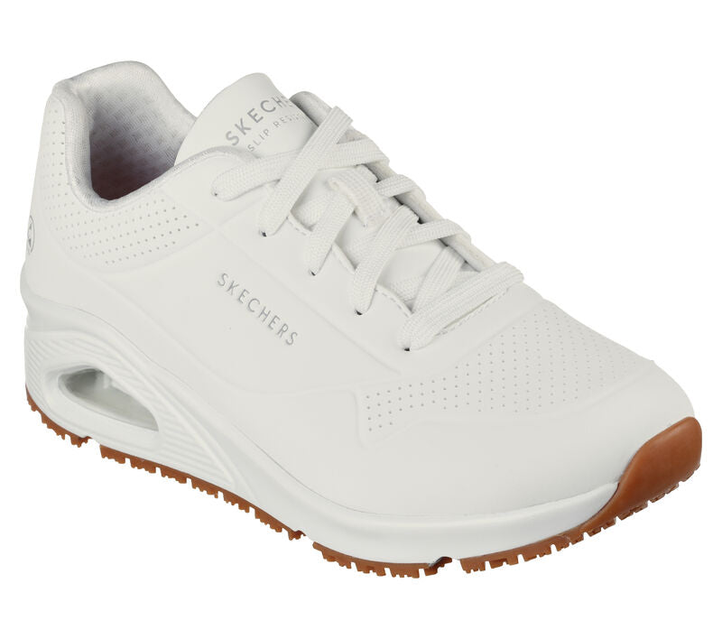 Women's Wide Fit Skechers 108021EC Uno Sr Trainers