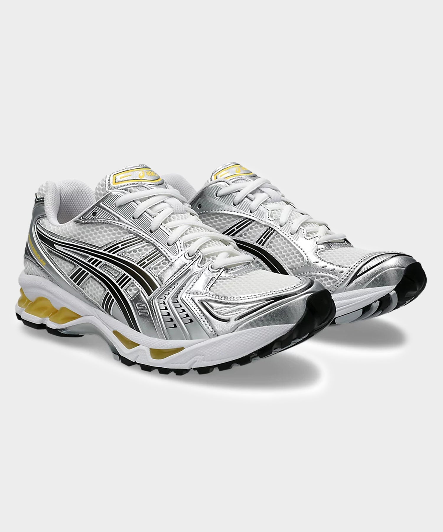 Asics Gel-Kayano 14 in White + Tai-Chi Yellow