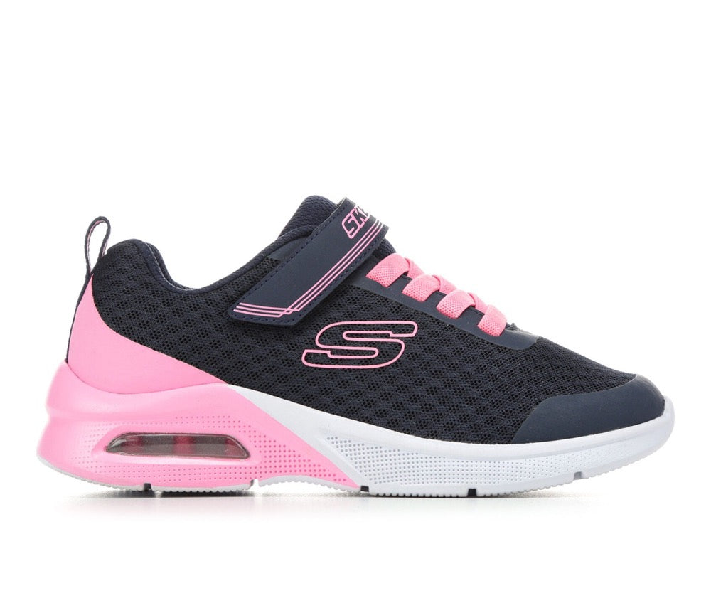 Skechers Little Girls Microspec Max - Epic Brights Velcro Navy