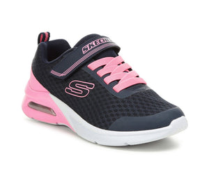 Skechers Little Girls Microspec Max - Epic Brights Velcro Navy