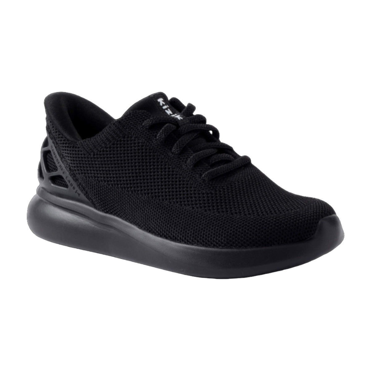 Kizik Big Kids Athens Hands-Free Knit Sneaker Black Out