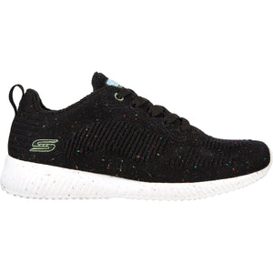 Women's Wide Fit Skechers 117282 Bobs Squad Reclaim Life Trainers - Black