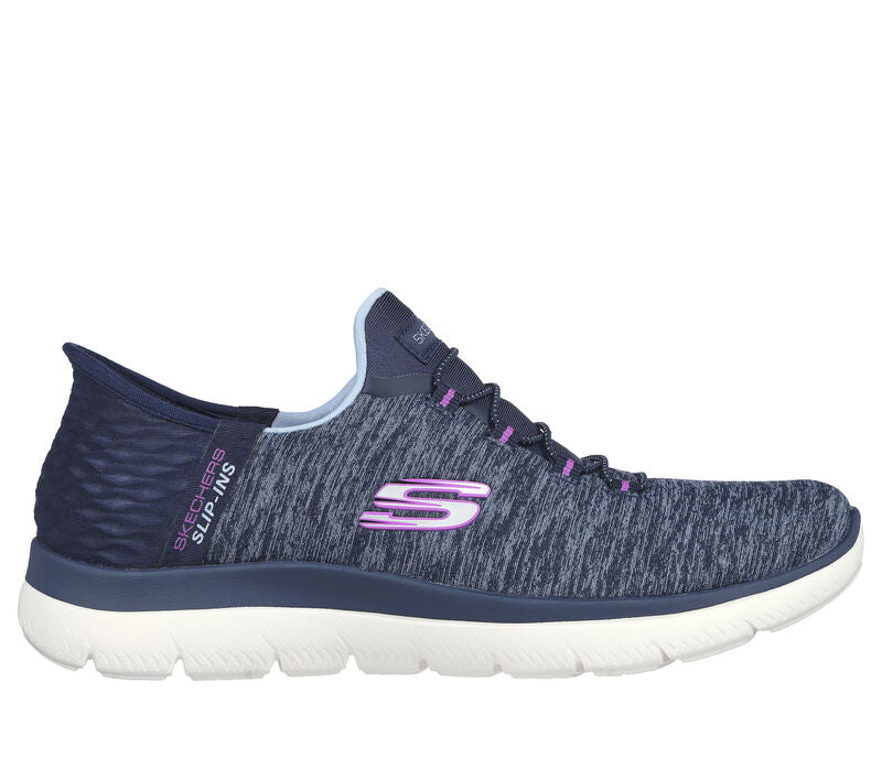 Women's Wide Fit Skechers 149937W Summits Dazzling Haze Vegan Trainers