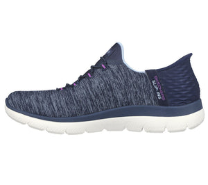 Women's Wide Fit Skechers 149937W Summits Dazzling Haze Vegan Trainers