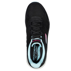 Women's Wide Fit Skechers 149686 Arch Fit D'Lux Trainers - Black/Blue