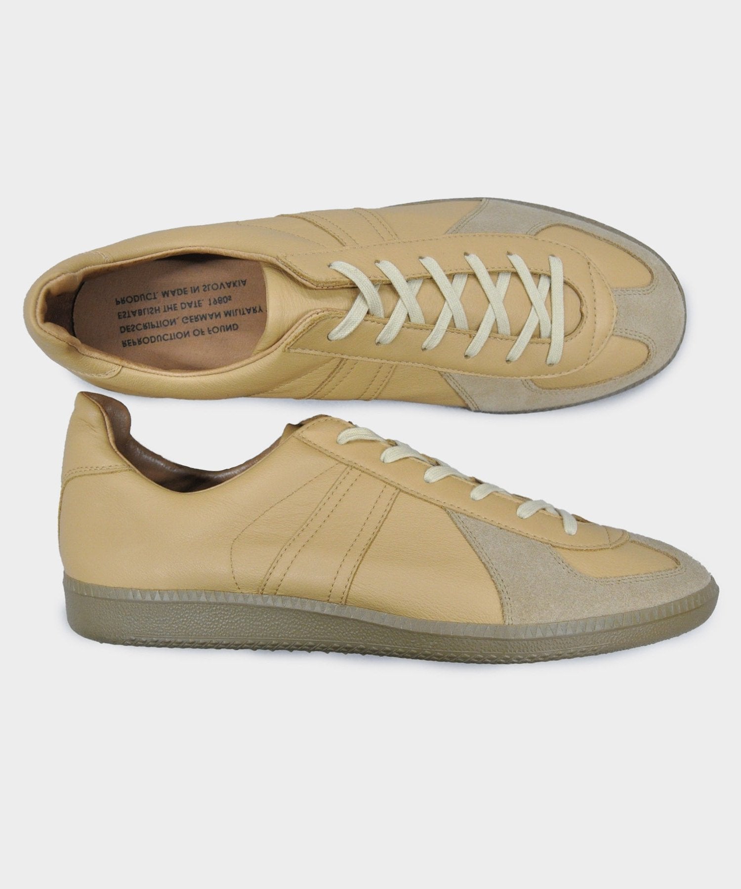 Reproduction of Found German Military Trainers in Beige