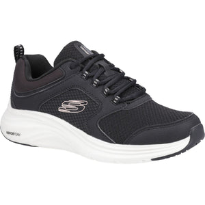 Women's Wide Fit Skechers 150023 Vapor Foam Trainers - Black/Pink