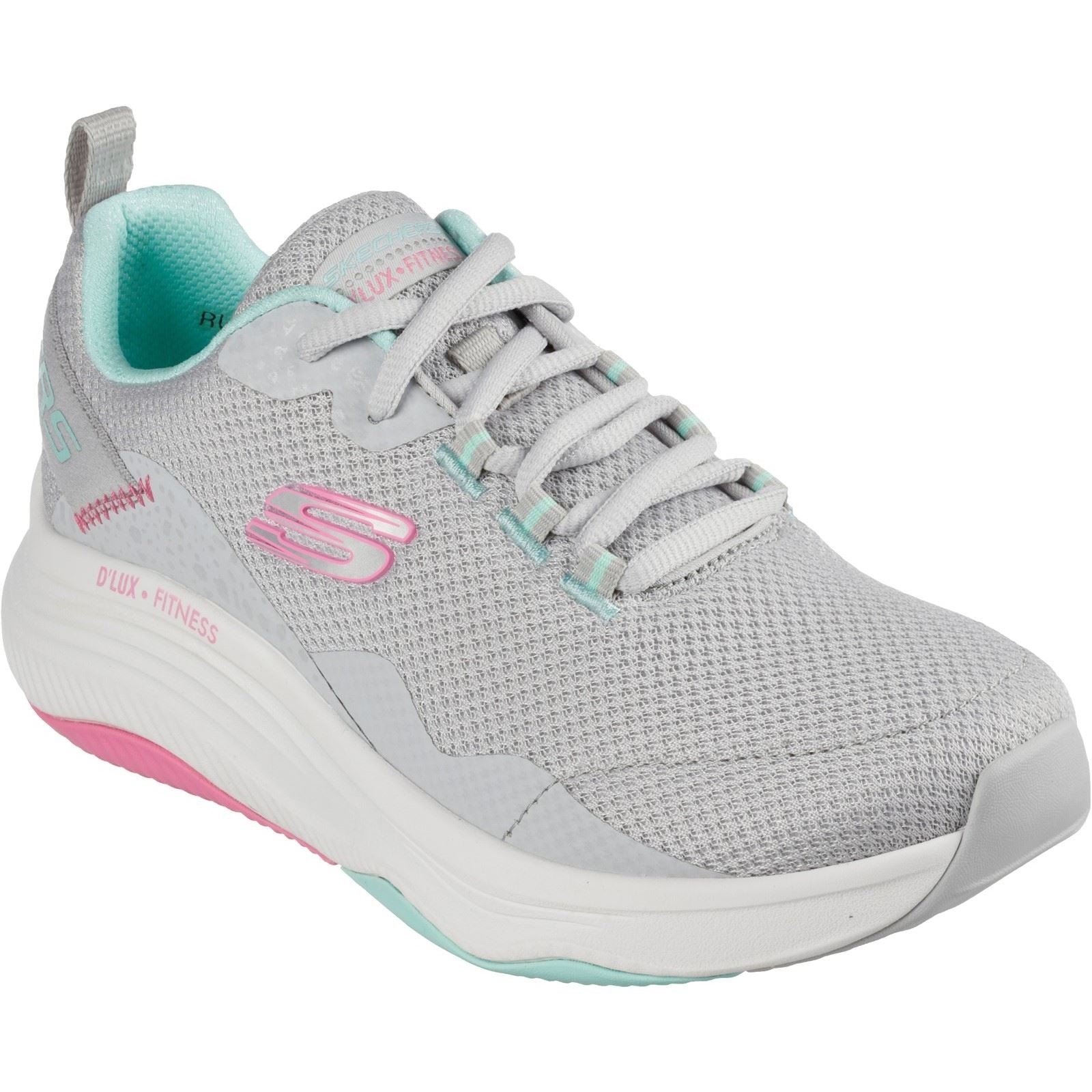 Women's Wide Fit Skechers 149835 D'Lux Fitness Roam Free Trainers