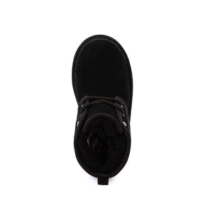 Ugg Big Boys Nuemel II Chukka Tie Up Suede Boot Black