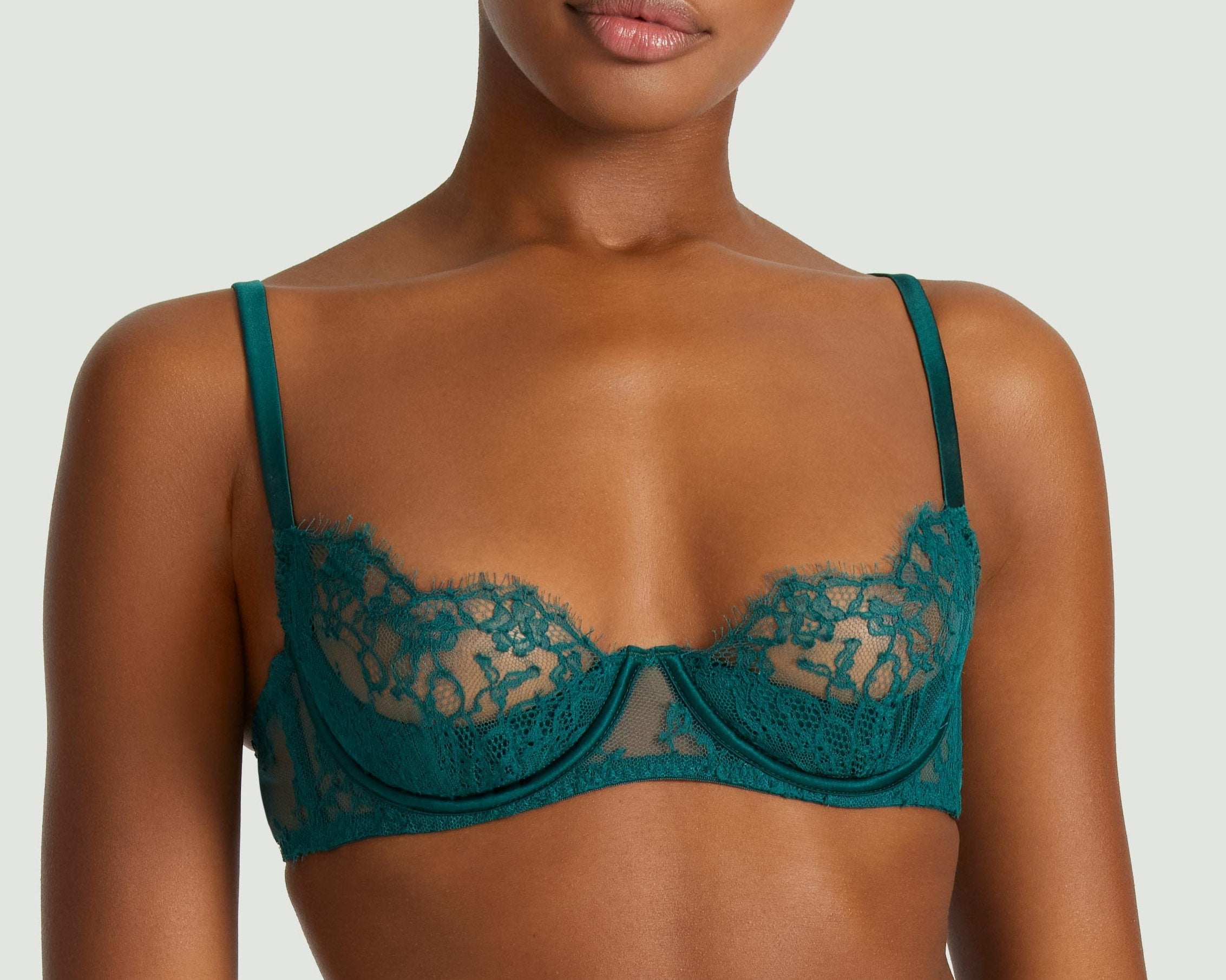 Coco de Mer Nilima Balcony Bra in Teal