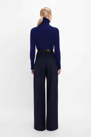 Wide Leg Trouser In Midnight