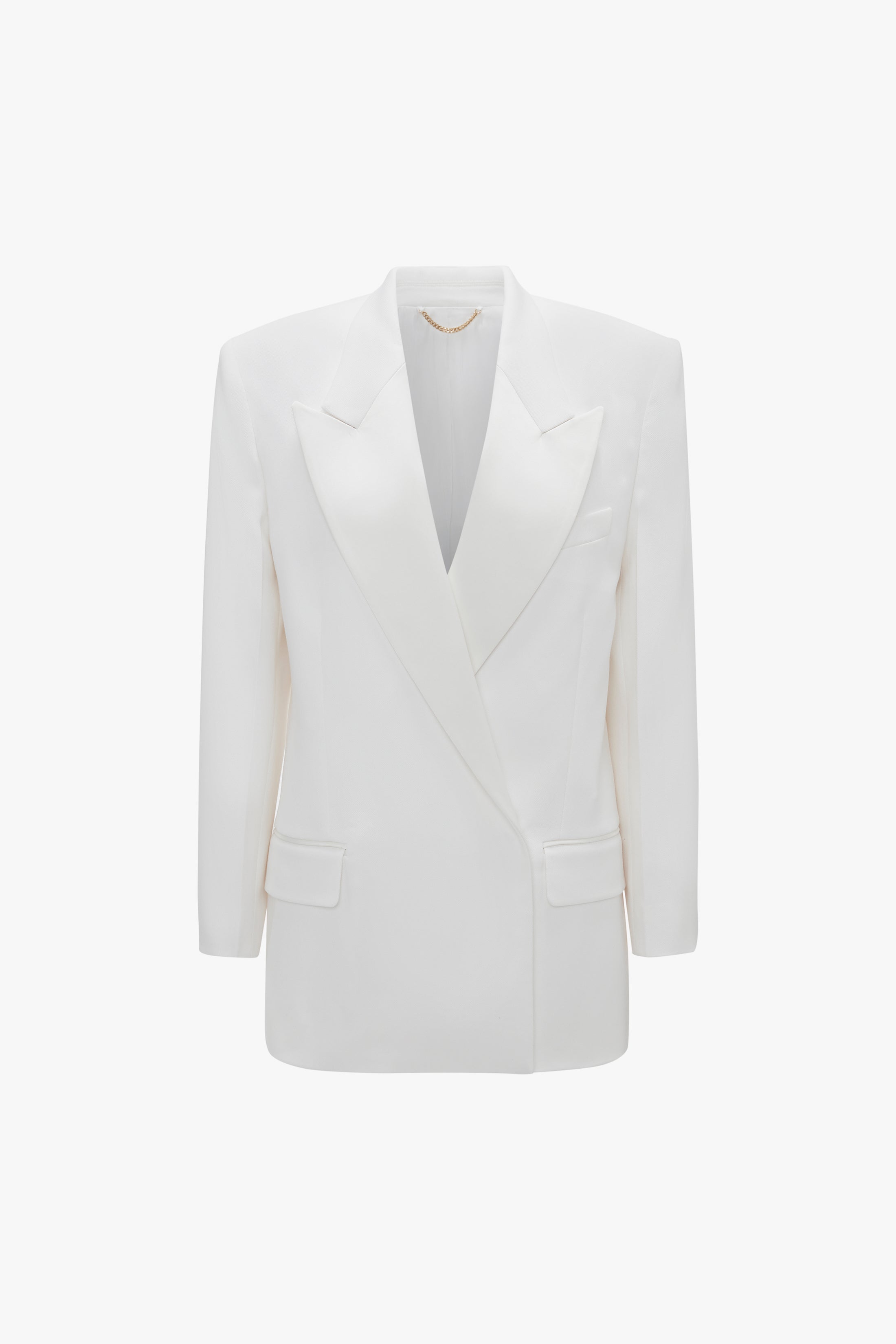 Exclusive Double Breasted Tuxedo Jacket In Ivory