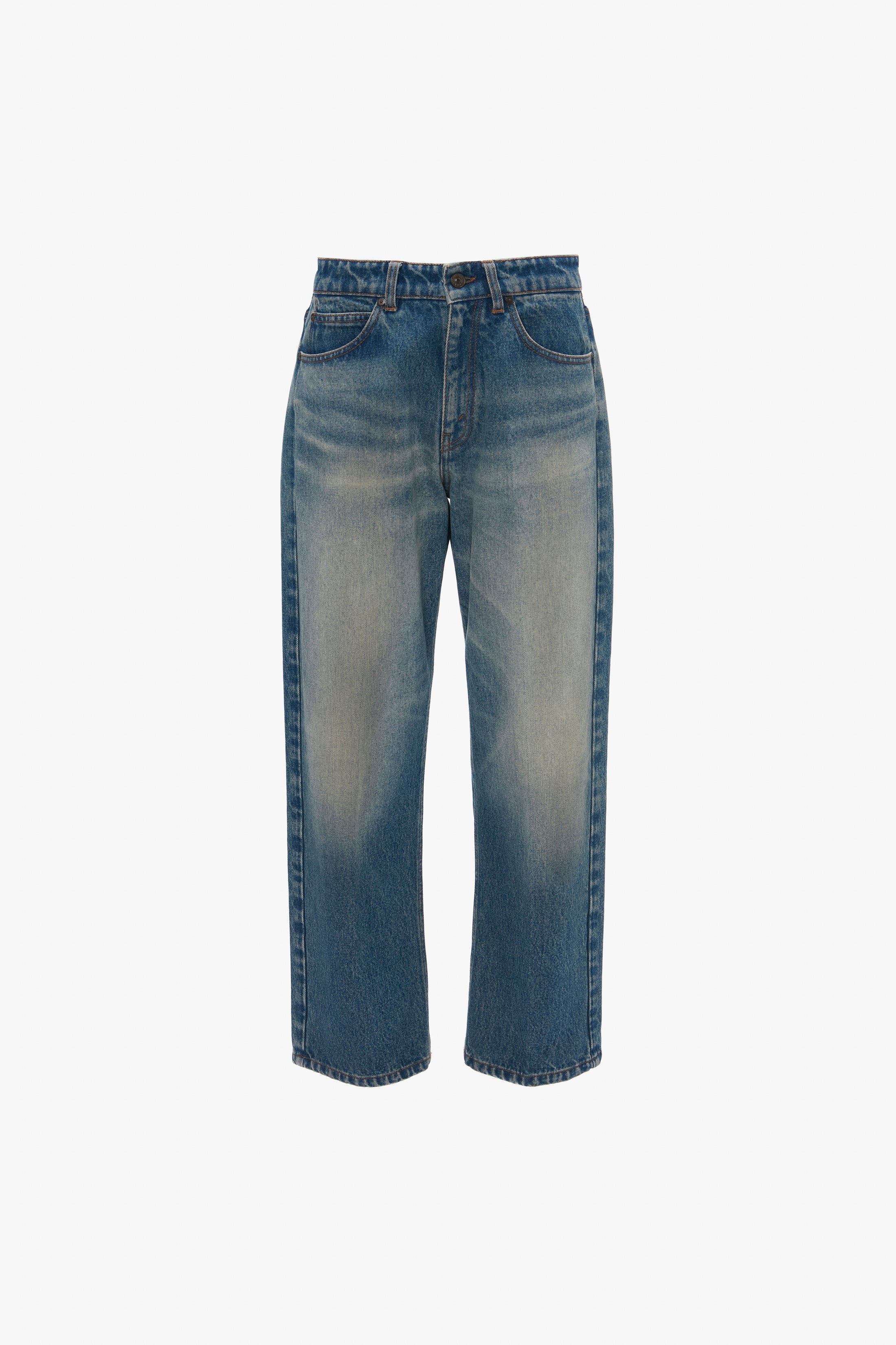 Relaxed Straight Leg Jean In Antique Indigo Wash