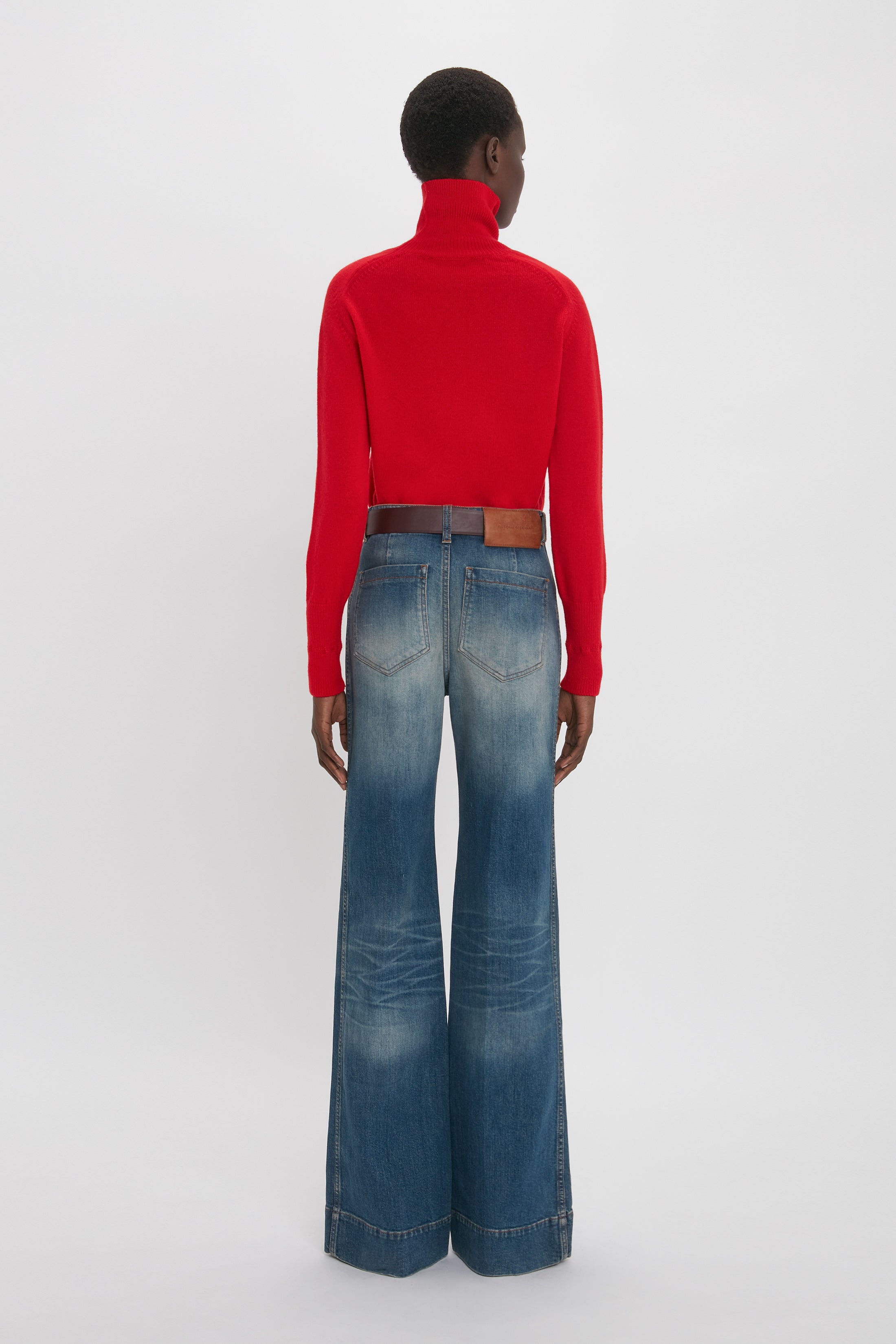 Alina High Waisted Jean In Heavy Vintage Indigo Wash