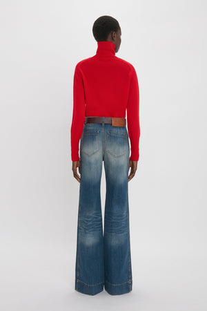 Alina High Waisted Jean In Heavy Vintage Indigo Wash