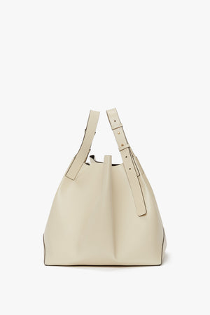 W11 Medium Tote Bag in Ivory Leather