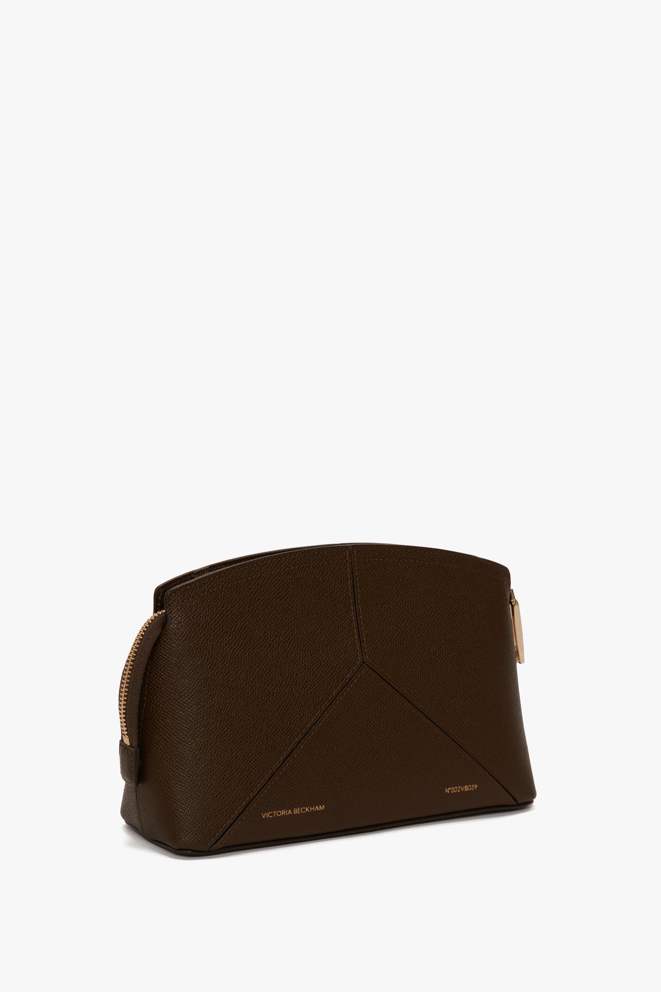 Victoria Crossbody Bag In Khaki Grained Leather