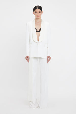 Shawl Collar Tux Jacket In Ivory