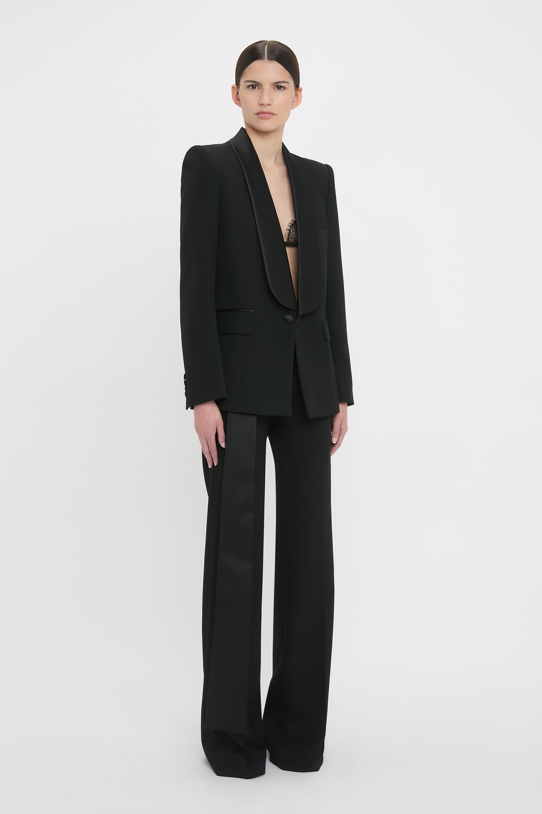 Shawl Collar Tux Jacket In Black