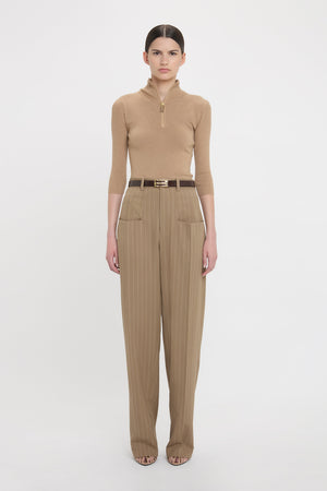 Structured Pocket Trouser In Sandstorm