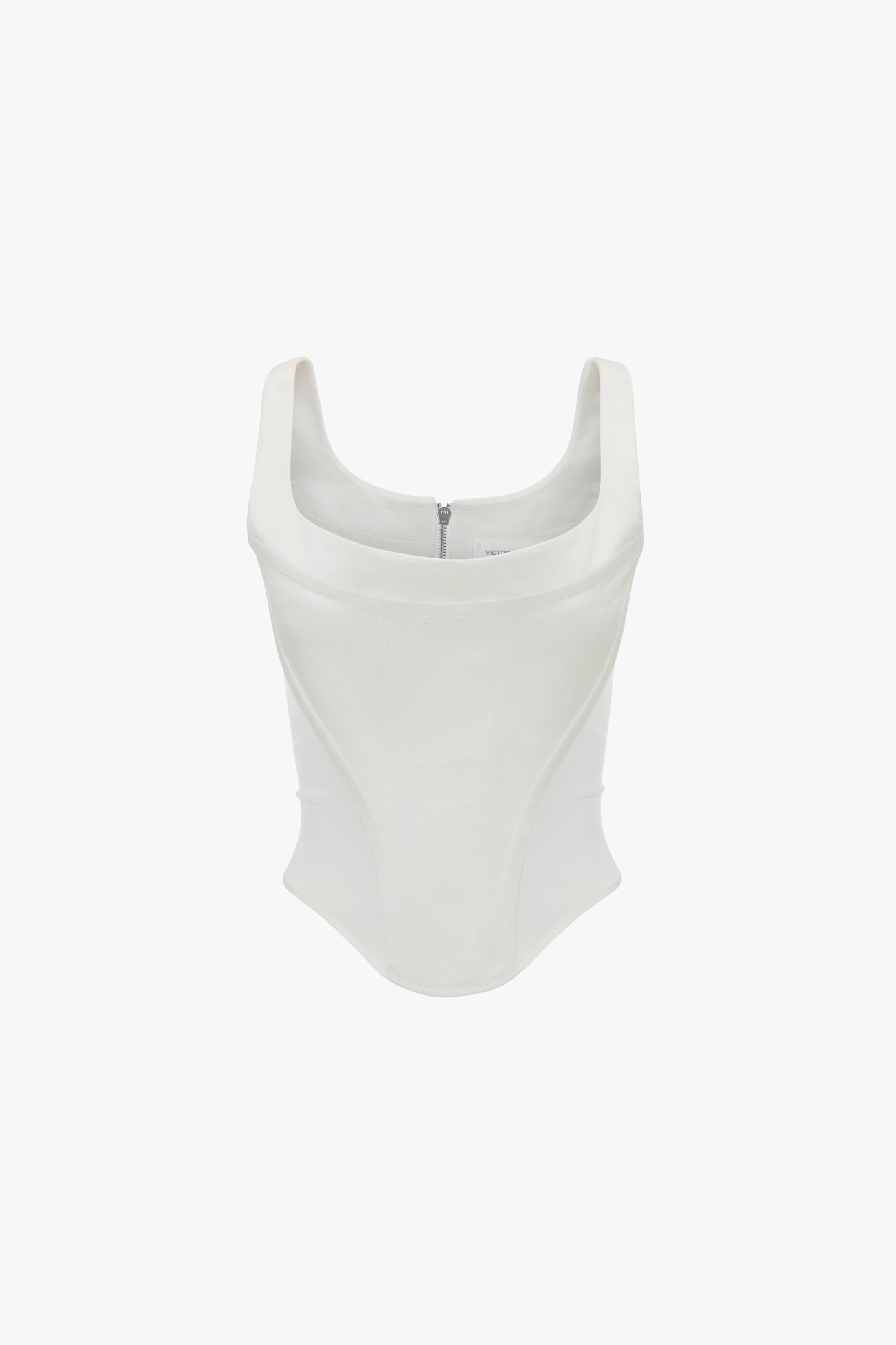 Side Panel Corset Top In Ivory