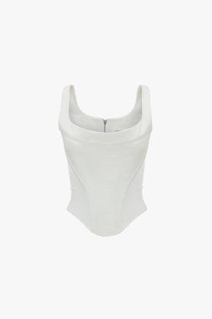 Side Panel Corset Top In Ivory