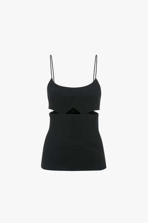 Cut-Out Cami Top In Black