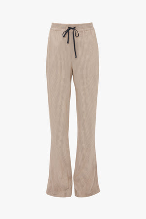 Pleat Detail Pyjama Trouser In Tobacco-Midnight