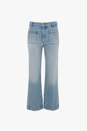 Cropped Kick Alina High Waisted Jean In Pale Blue Wash