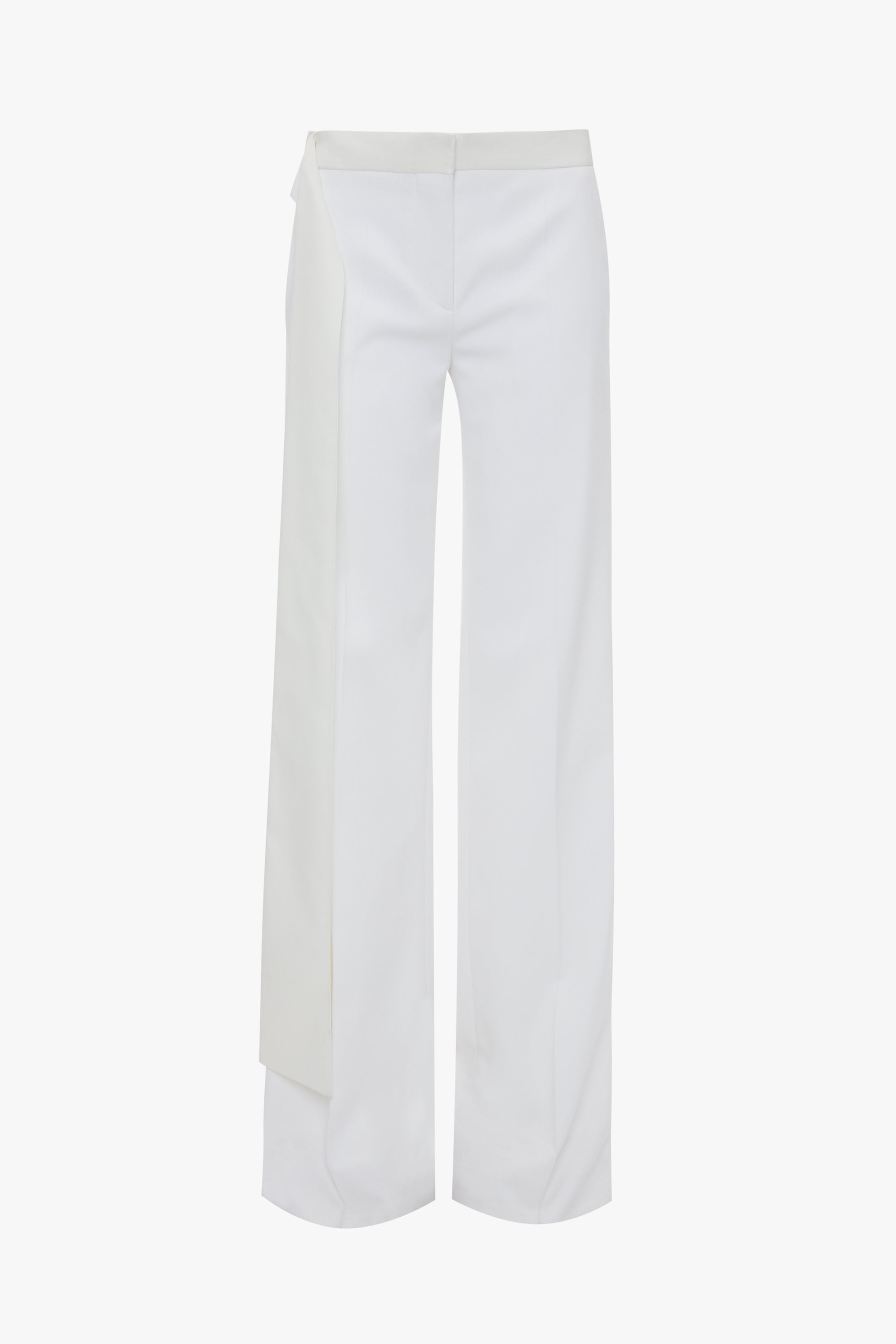 Satin Waistband Trouser In Ivory