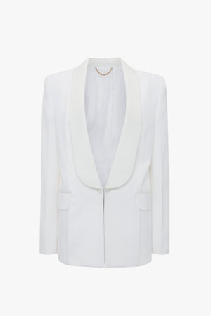 Shawl Collar Tux Jacket In Ivory