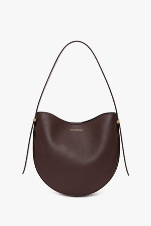 Medium Dia Hobo Bag In Burgundy Smooth Leather