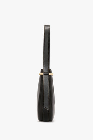 Medium Dia Hobo Bag In Black Smooth Leather