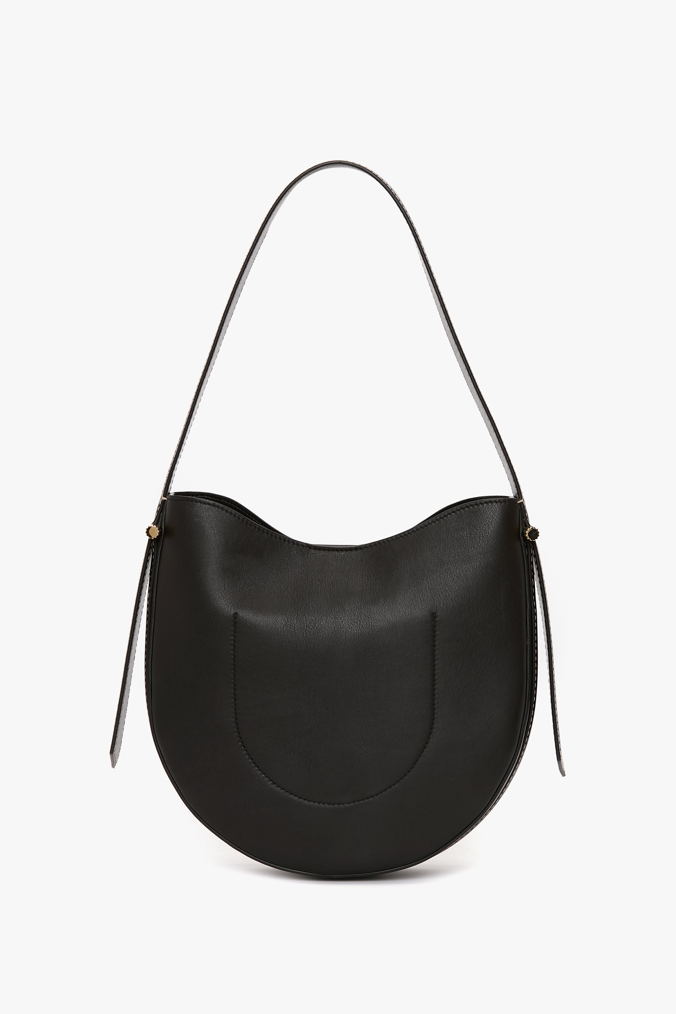 Medium Dia Hobo Bag In Black Smooth Leather