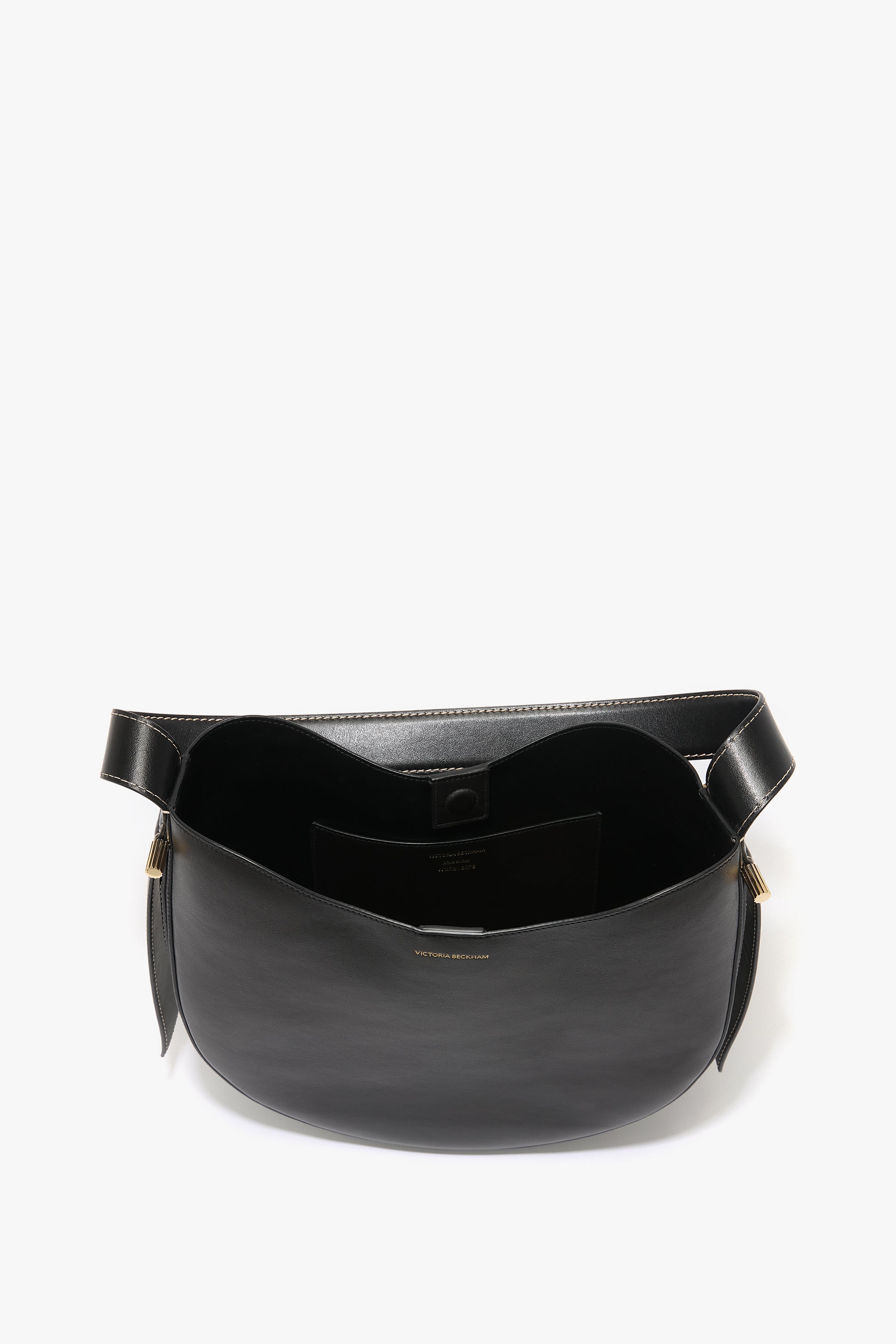 Dia Hobo Bag In Black Smooth Leather