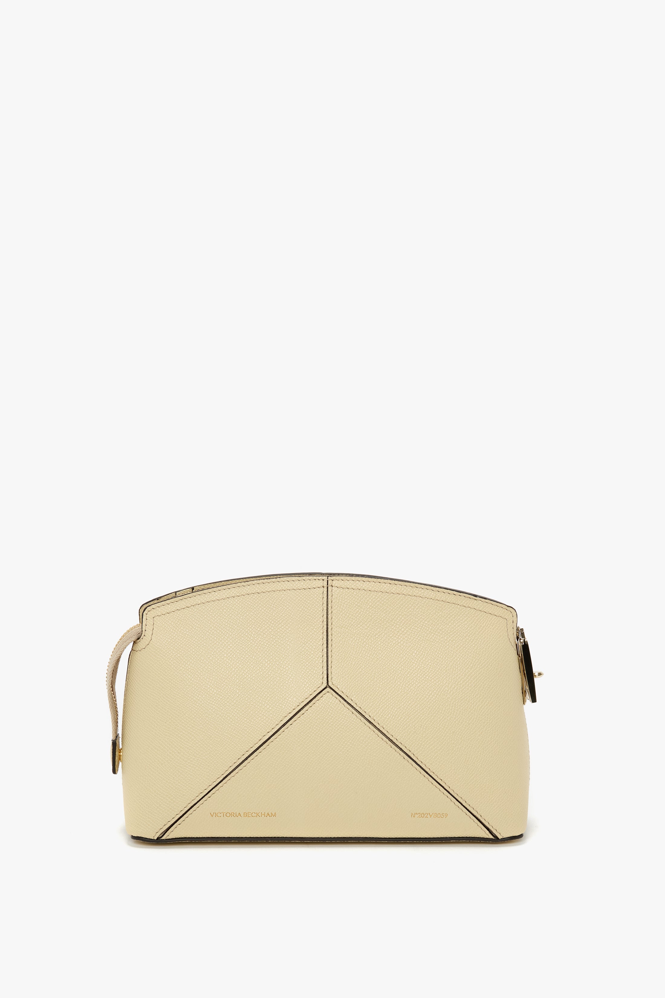 Victoria Crossbody Bag In Ivory Grained Leather