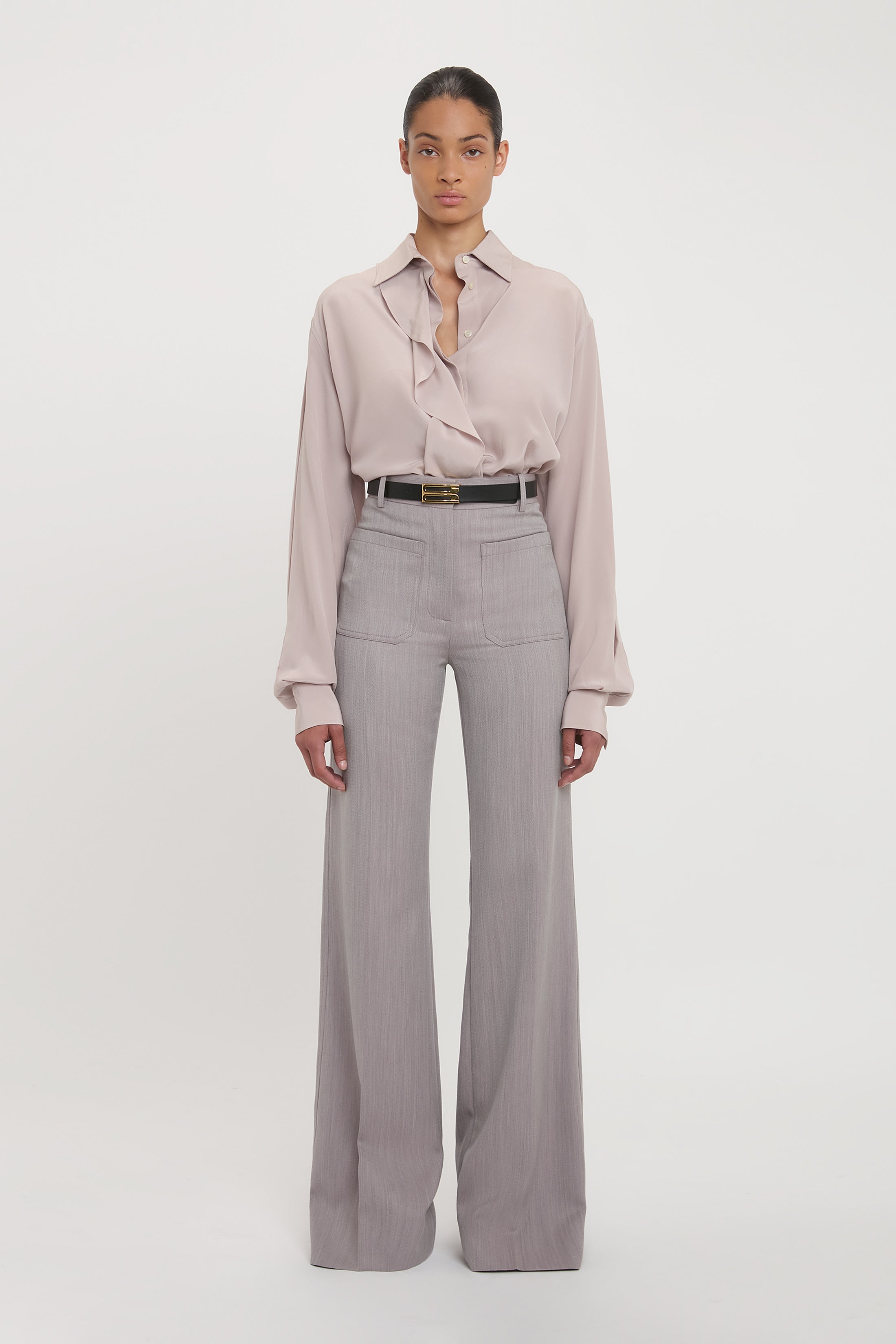 Alina High Waisted Trouser In Quartz