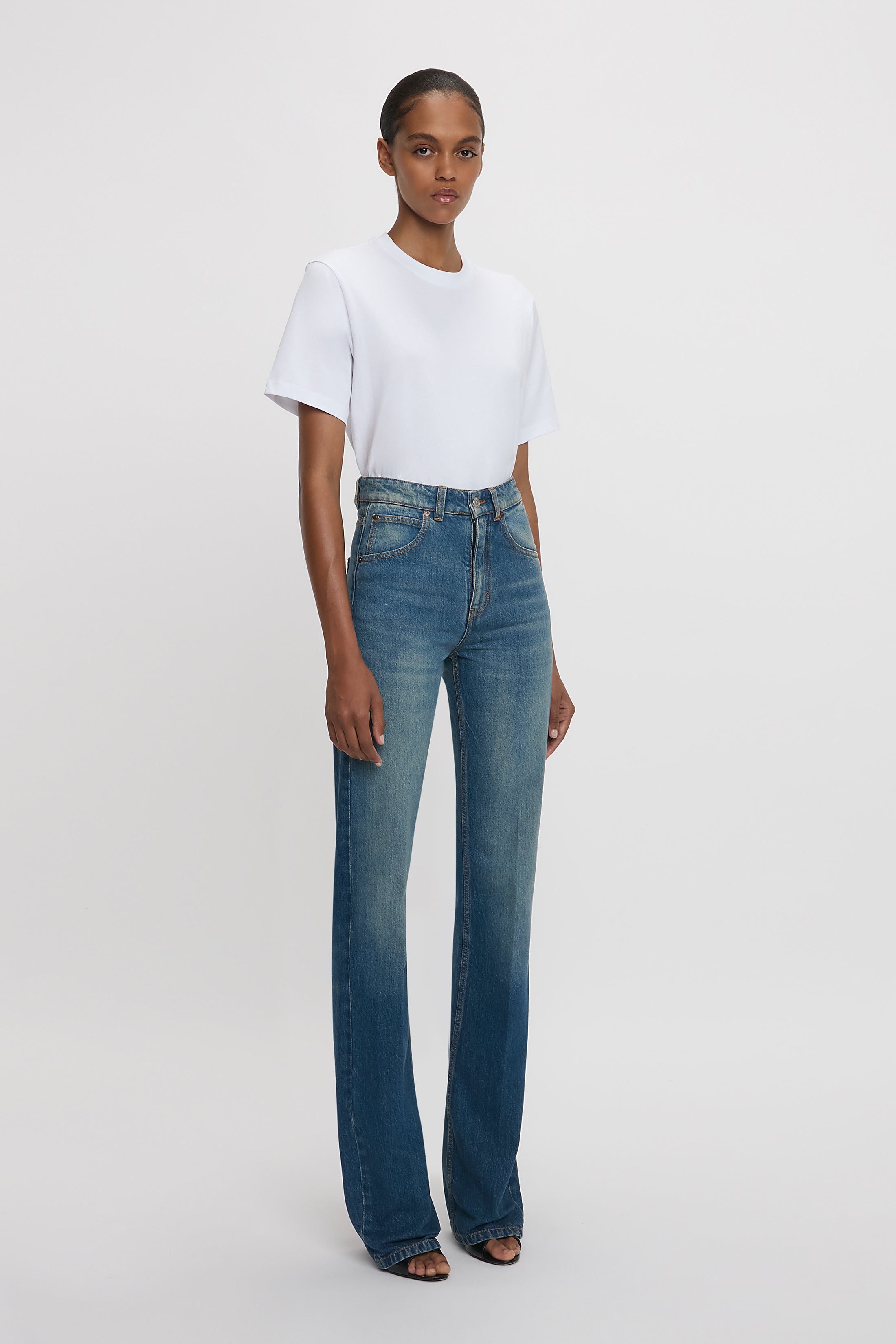 Exclusive Julia High Waisted Jean In Mid Blue