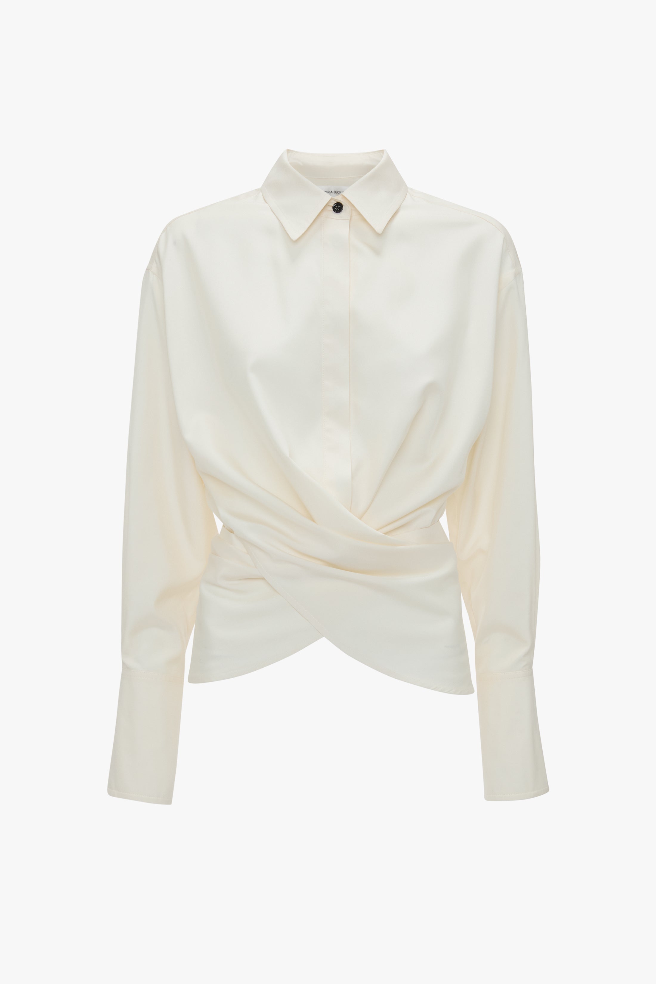 Exclusive Wrap Front Blouse In Off White