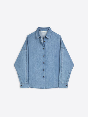 Denim cocoon shirt