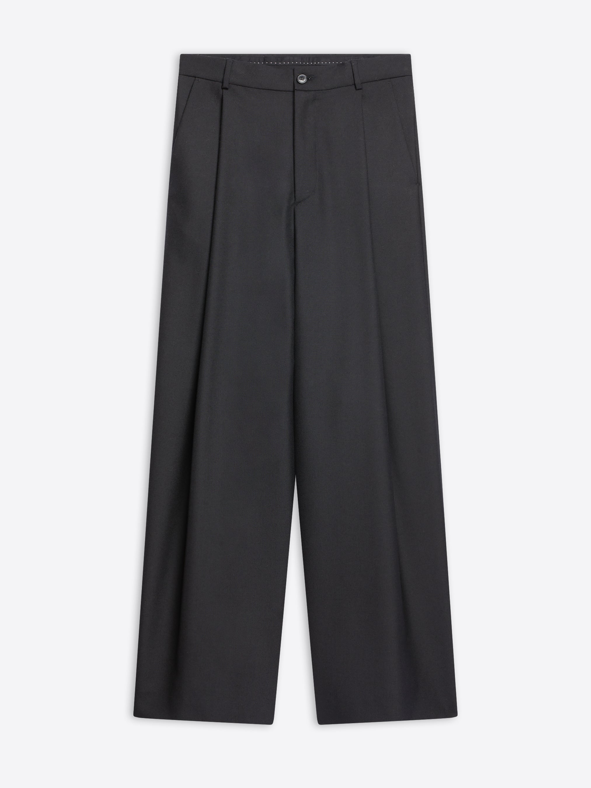 Pleated wool pants