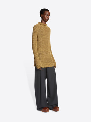 Pleated wool pants