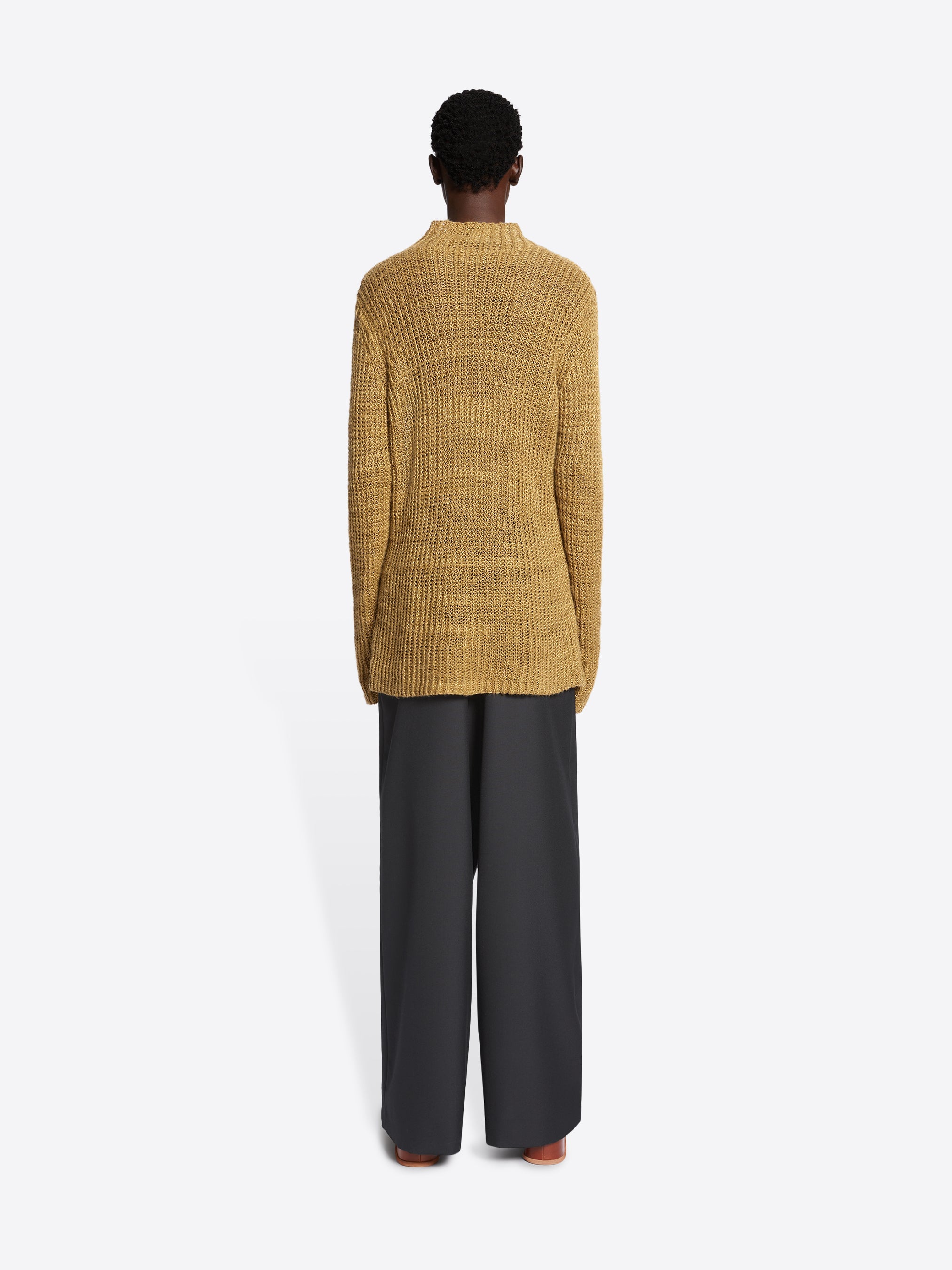 Pleated wool pants