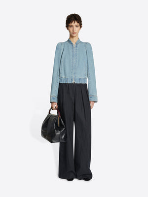 Wide pleated pants