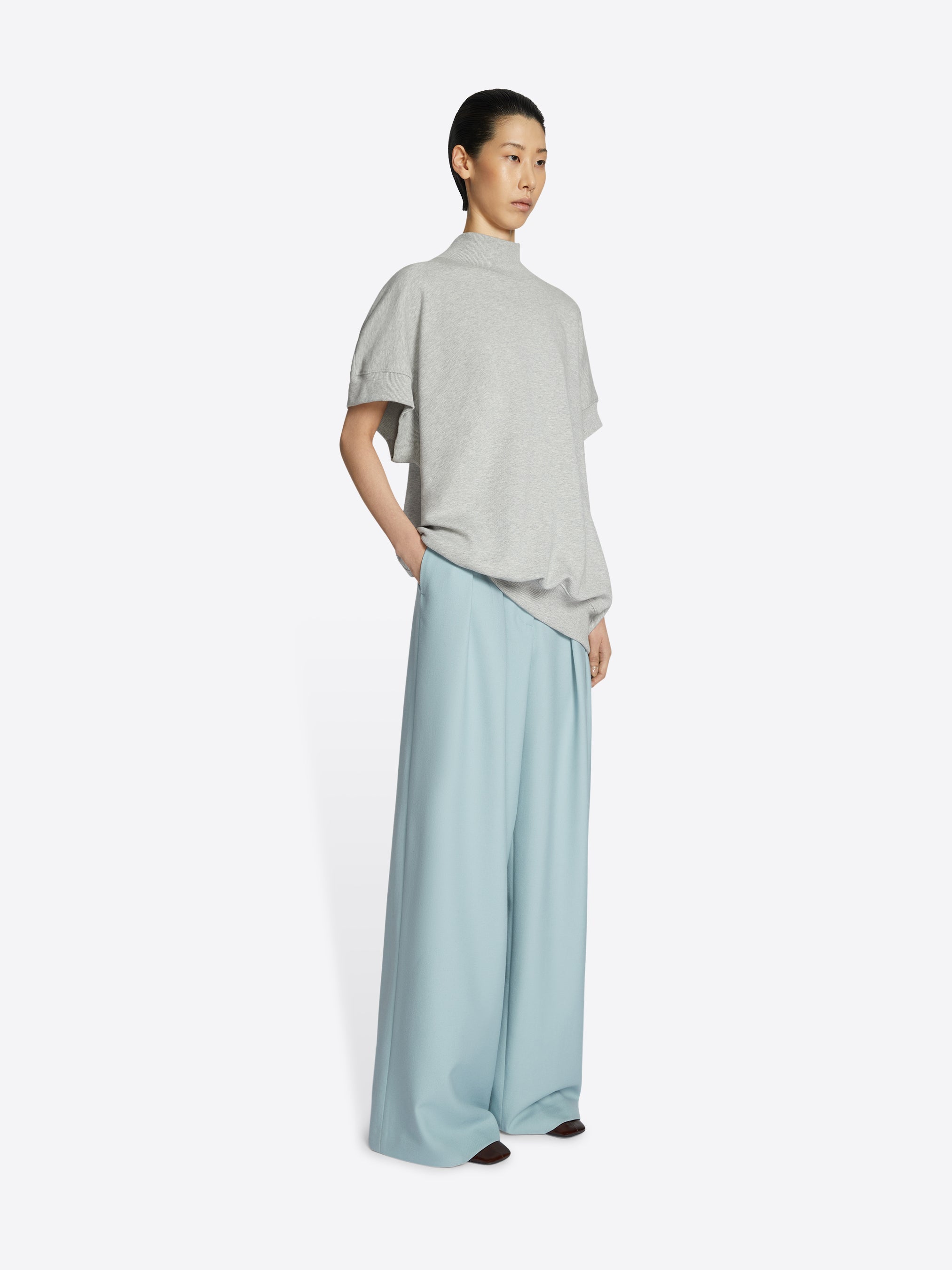 Wide pleated pants