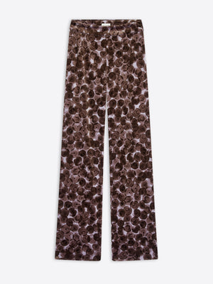 Printed velvet pants