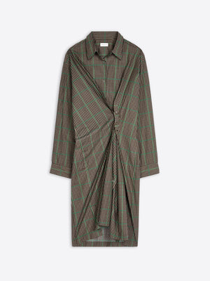 Checked shirt dress